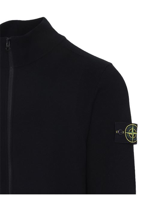 maglione con zip uomo nero STONE ISLAND | K2S15 5100062 S00A1V0029